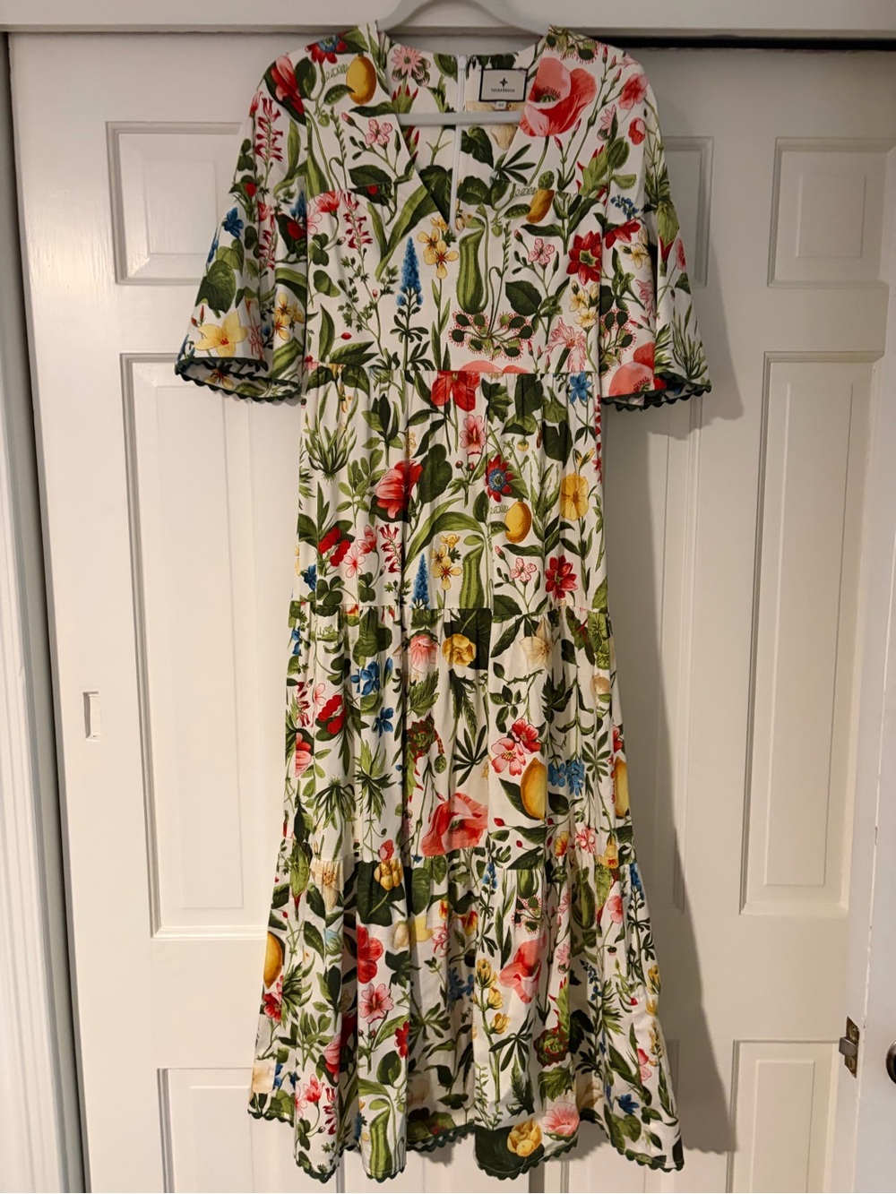 Tuckernuck Floral Tiered Midi Dress XS